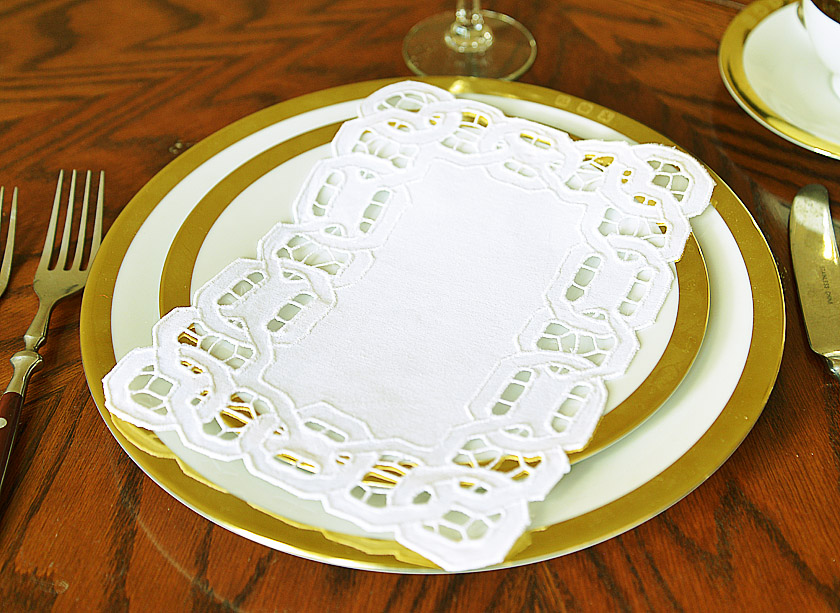 Embroidered 6"x9" Appetizer Napkin