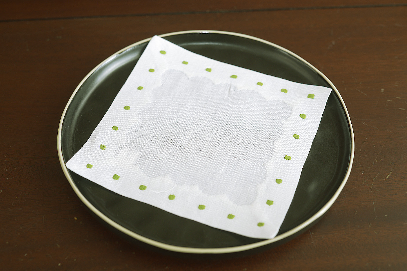 Greenery Polka Dots 6x6 napkin