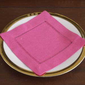 Cocktail Napkins. Solid Colored Hemstitch.6×6″.(12piece/pack)