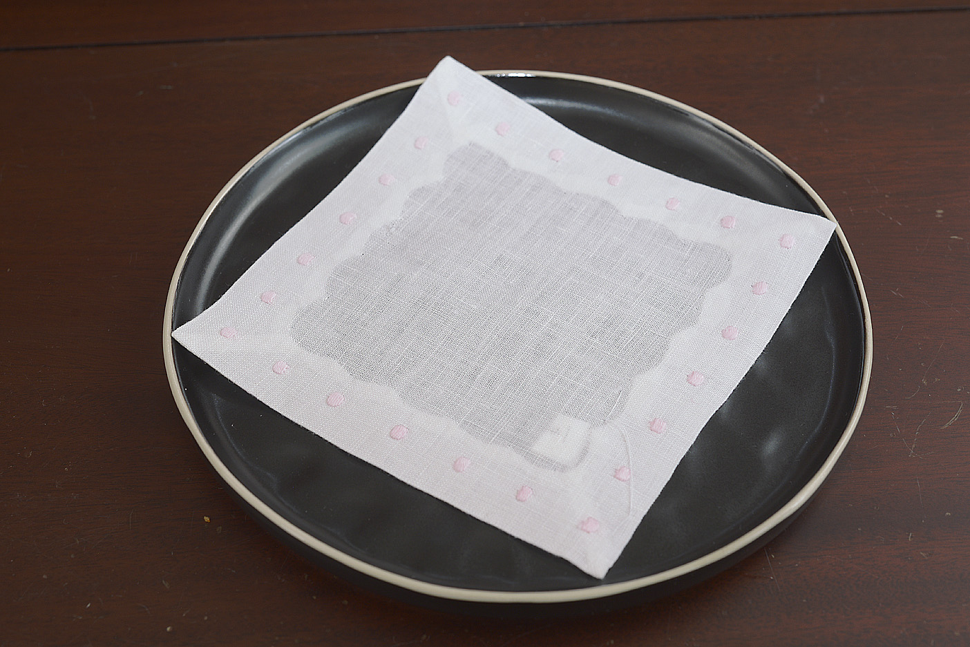 Rose Water Polka Dots 6x6 napkin