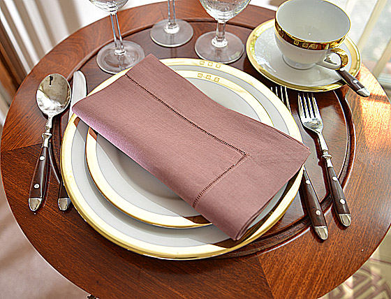 Apple Butter Hemstitch Napkin