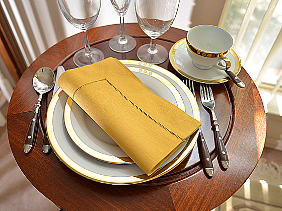Honey Gold Hemstitch Napkin