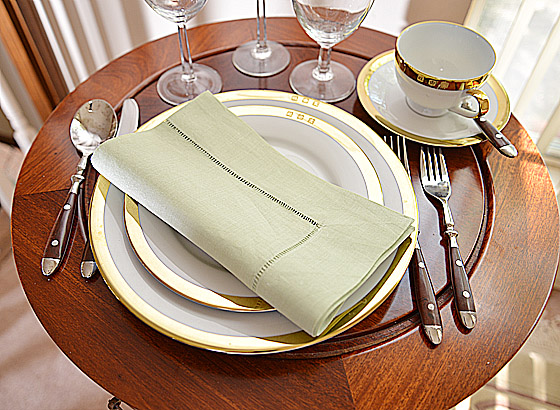 Tender Green Hemstitch Napkin